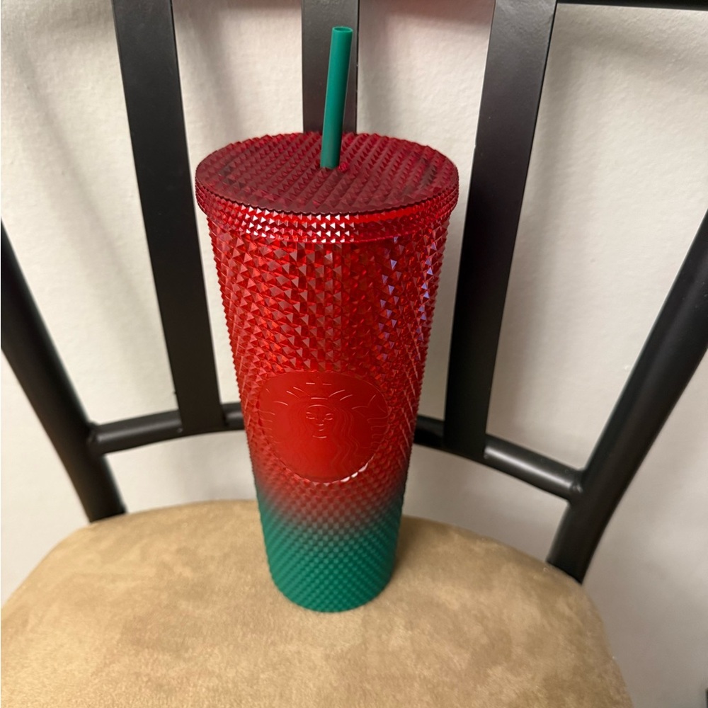 Walt Disney World Mickey Starbucks Holiday Christmas Tumbler with Straw